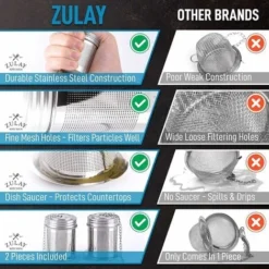 Piece Tea Ball Infuser - Stainless Steel Tea Ball Infuser For Loose Tea -Kitchen Appliances Store 78709251 5