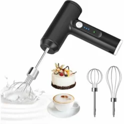 Cordless Electric Whisk Electric Whisk 3 Beaters 3 Adjustable Speeds