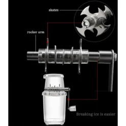 White Polypropylene Ice Breaker - Hand Shaved Ice Maker Portable Hand Crank Ice Breaker Housekeeping Manual Ice Shaver Kitchen Tools -Kitchen Appliances Store 78710390 3