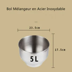 1000W Stand Mixer, 5L Metal Case 8 Speed Adjustable Stand Mixer With Baking Kit, Kitchen Mixer With Dough Hook, Blat Beater, Wire Whisk And Splash Guard (Silver) 5 1000W Stand Mixer, 5L Metal Case 8 Speed Adjustable Stand Mixer With Baking Kit, Kitchen Mixer With Dough Hook, Blat Beater, Wire Whisk And Splash Guard (Silver) -Kitchen Appliances Store 79303588 3