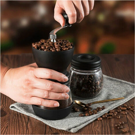 Manual Coffee Grinder Adjustable Coarse Ceramic Grinder Hand Held Coffee Grinder Compact Crank Handle For Home, Office And Travel With Brush, Spoon 4 Manual Coffee Grinder Adjustable Coarse Ceramic Grinder Hand Held Coffee Grinder Compact Crank Handle For Home, Office And Travel With Brush, Spoon - Image 4