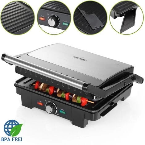 Monzana XXL Contact Grill 2200W 180° Opening Non-Stick Stainless Steel BPA Free Table Health Grill Panini Sandwich Maker 1 Monzana XXL Contact Grill 2200W 180° Opening Non-Stick Stainless Steel BPA Free Table Health Grill Panini Sandwich Maker