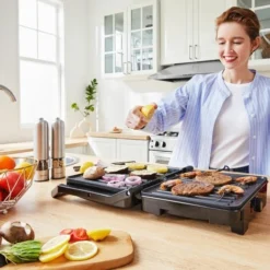 Monzana XXL Contact Grill 2200W 180° Opening Non-Stick Stainless Steel BPA Free Table Health Grill Panini Sandwich Maker 7 Monzana XXL Contact Grill 2200W 180° Opening Non-Stick Stainless Steel BPA Free Table Health Grill Panini Sandwich Maker -Kitchen Appliances Store 79328292 3