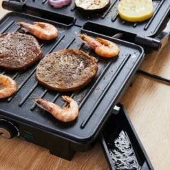 Monzana XXL Contact Grill 2200W 180° Opening Non-Stick Stainless Steel BPA Free Table Health Grill Panini Sandwich Maker 8 Monzana XXL Contact Grill 2200W 180° Opening Non-Stick Stainless Steel BPA Free Table Health Grill Panini Sandwich Maker -Kitchen Appliances Store 79328292 4