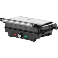 Monzana XL Contact Grill 180° Foldable Non-Stick Stainless Steel Temperature Control 1600W Table Grill Sandwich Maker
