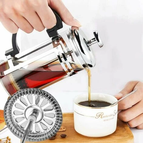 Pack French Coffee Maker Replacement Filters 4 Stainless Steel Mesh Replacement For 1000ml / 963.9g / 8 Cup French Coffee Maker 5 Pack French Coffee Maker Replacement Filters 4 Stainless Steel Mesh Replacement For 1000ml / 963.9g / 8 Cup French Coffee Maker - Image 5