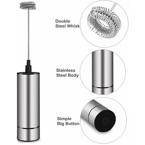 Electric Milk Frother, BR-Vie Milk Frother, Stainless Steel Milk Frother, And Cold Frother For Coffees, Espressos, Lattes, Cappuccinos 4 Electric Milk Frother, BR-Vie Milk Frother, Stainless Steel Milk Frother, And Cold Frother For Coffees, Espressos, Lattes, Cappuccinos - Image 4