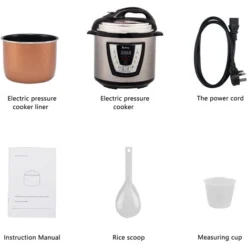 1000W Electric Pressure Cooker 13 In 1 Cooking Mode 6QT Push-button Stainless Steel Multifunction -Kitchen Appliances Store 80314408 4