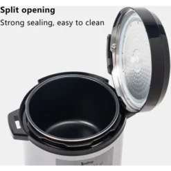 1000W Electric Pressure Cooker Push-button Stainless Steel 13 In 1 Cooking Mode,6QT Stainless Steel Color -Kitchen Appliances Store 80314431 5