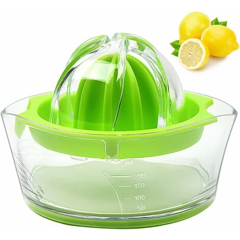 RHAFAYRE Lemon Squeezer Citrus Juicer, BPA-Free, Manual Juicers With Measuring Cup Orange Anti-Slip Hand Squeezer Rotation Press - Easy To Use & Clean For Fresh Orange Or Lime Juice, Green 1 RHAFAYRE Lemon Squeezer Citrus Juicer, BPA-Free, Manual Juicers With Measuring Cup Orange Anti-Slip Hand Squeezer Rotation Press - Easy To Use & Clean For Fresh Orange Or Lime Juice, Green