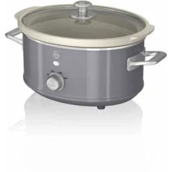 Swan 3.5L Slow Cooker Retro Grey