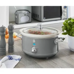 Swan 3.5L Slow Cooker Retro Grey 9 Swan 3.5L Slow Cooker Retro Grey -Kitchen Appliances Store 81260820 5