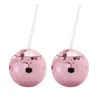 2pcs 600ML Disco Ball Cups Flash Ball Cocktail Cup With Lid & Straw Nightclub Bar Party Flashlight Straw Wine Glass Drinking Tea Cup