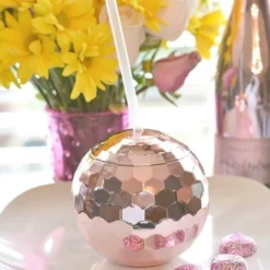 2pcs 600ML Disco Ball Cups Flash Ball Cocktail Cup With Lid & Straw Nightclub Bar Party Flashlight Straw Wine Glass Drinking Tea Cup -Kitchen Appliances Store 81448878 4