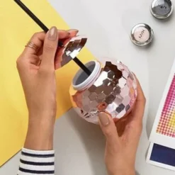 2pcs 600ML Disco Ball Cups Flash Ball Cocktail Cup With Lid & Straw Nightclub Bar Party Flashlight Straw Wine Glass Drinking Tea Cup -Kitchen Appliances Store 81448878 5