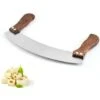 Pizza Cutter Large, Pizza Chopping Knife Made Of Stainless Steel 35cm With Wooden Handle