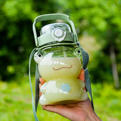 850ml Cartoon Water Cups With Straws Leakproof Water Bottles Tower Portable Water Bottle For Kids Frog Bear Kids Water Bottle 2 850ml Cartoon Water Cups With Straws Leakproof Water Bottles Tower Portable Water Bottle For Kids Frog Bear Kids Water Bottle - Image 2