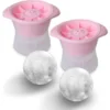 Large Spherical Ice Cube Trays 6 Cm Set Of 2 (pink)