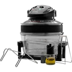 Schallen 17L 2 In 1 Deluxe Black & Glass Air Fryer Deep Fat Free Frying Healthy Halogen Cooker + Accessories Included 7 Schallen 17L 2 In 1 Deluxe Black & Glass Air Fryer Deep Fat Free Frying Healthy Halogen Cooker + Accessories Included -Kitchen Appliances Store 82401395 3