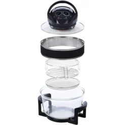 Schallen 17L 2 In 1 Deluxe Black & Glass Air Fryer Deep Fat Free Frying Healthy Halogen Cooker + Accessories Included 8 Schallen 17L 2 In 1 Deluxe Black & Glass Air Fryer Deep Fat Free Frying Healthy Halogen Cooker + Accessories Included -Kitchen Appliances Store 82401395 4