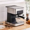 Livingandhome Silver Home Espresso Coffee Maker
