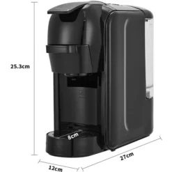 Livingandhome Black 3 In 1 Home Coffee Machine 9 Livingandhome Black 3 In 1 Home Coffee Machine -Kitchen Appliances Store 83040964 5