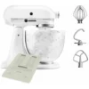 KitchenAid Artisan Mixer 156 White & Whisper Floral Ceramic Bowl With Free Gift
