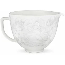 KitchenAid Artisan Mixer 156 White & Whisper Floral Ceramic Bowl With Free Gift -Kitchen Appliances Store 83668636 5