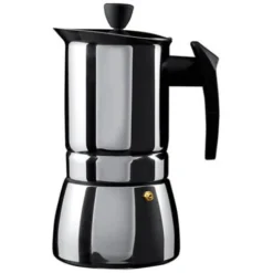 Grunwerg 6 Cup Cafe Ole Espresso Maker Induction Stainless Steel