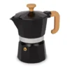 La Cafetiere Espresso Maker 3 Cup Black Wood Effect Handle