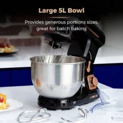 Tower Stand Mixer Rose Gold 5 Litre Stainless Steel Bowl Black -Kitchen Appliances Store 83670895 4