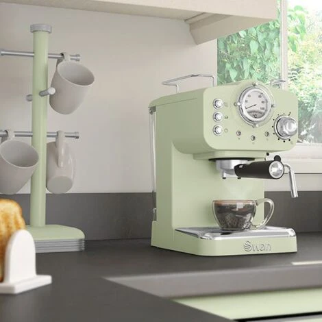 Swan Retro Green Pump Espresso Coffee Machine 3 Swan Retro Green Pump Espresso Coffee Machine - Image 3