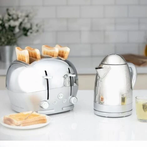 The Funky Appliance Company 1.7 Litre Kettle And 4 Slice Toaster Set Chrome 4 The Funky Appliance Company 1.7 Litre Kettle And 4 Slice Toaster Set Chrome - Image 4