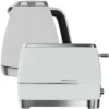 Beko Off White & Chrome Cosmopolis Dome Kettle & 2 Slice Toaster Set