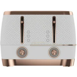 Beko Off White & Rose Gold Cosmopolis 1.7L Kettle & 4 Slice Toaster Set -Kitchen Appliances Store 83671198 5