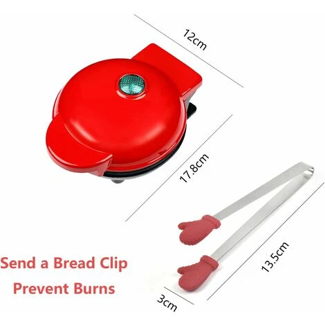 Mini Waffle Maker, Waffle Makers Small Waffle Machine With Non-stick Coating, For Children's Birthday Parties 2 Mini Waffle Maker, Waffle Makers Small Waffle Machine With Non-stick Coating, For Children's Birthday Parties - Image 2