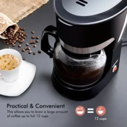 Filter Coffee Maker Machine Instant Anti-Drip 12 Cups 800W 1.5L Jug Geepas -Kitchen Appliances Store 83743697 3