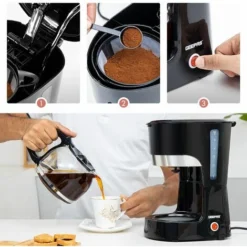 Filter Coffee Maker Machine Instant Anti-Drip 12 Cups 800W 1.5L Jug Geepas -Kitchen Appliances Store 83743697 4