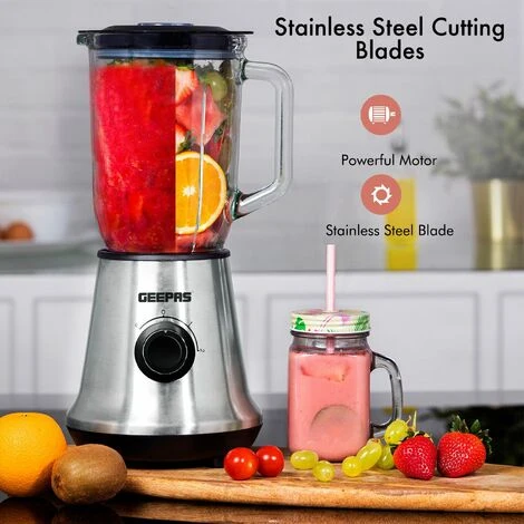 Food Blender Smoothie Maker Ice Milkshake Fruit Juicer Glass Jug 700W Geepas 3 Food Blender Smoothie Maker Ice Milkshake Fruit Juicer Glass Jug 700W Geepas - Image 3