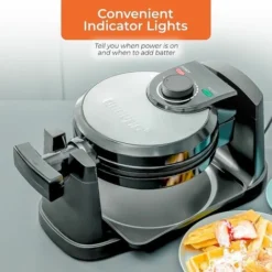 Geepas Rotating Belgian Waffle Maker Machine Waffle Iron Non-Stick Plates 1000W -Kitchen Appliances Store 83743731 5