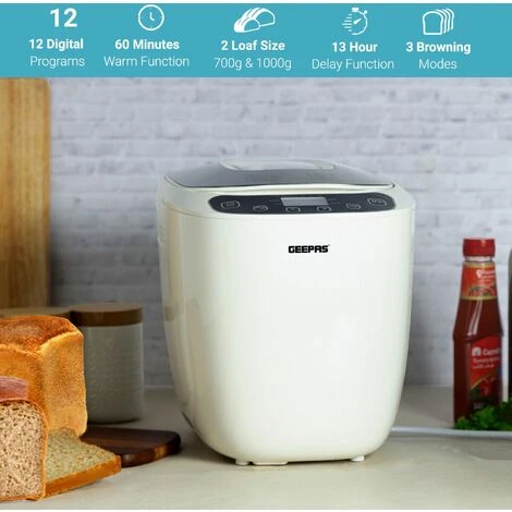 Digital Bread Maker Machine Automatic 12 Function Gluten Free Fast Bake 550W 1.5 2 Digital Bread Maker Machine Automatic 12 Function Gluten Free Fast Bake 550W 1.5 - Image 2
