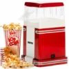 Popcorn Maker Machine Retro Hot Air Fat-Free Popcorn Popper 1200W Red Geepas