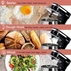 Stand Mixer 5L Mixing Bowl Beater Dough Hook 6Speed 1000W Stainless Steel Geepas 8 Stand Mixer 5L Mixing Bowl Beater Dough Hook 6Speed 1000W Stainless Steel Geepas -Kitchen Appliances Store 83743780 4