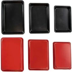 ASAB 3 Pc Non Stick Baking Roasting Cooking Tray Set Oven Dish Bake Pan Bakeware 8 ASAB 3 Pc Non Stick Baking Roasting Cooking Tray Set Oven Dish Bake Pan Bakeware -Kitchen Appliances Store 83809495 4