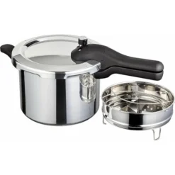 Judge 5 Litre Pressure Cooker W Steamer Basket, Divider Insert & Trivet, Large