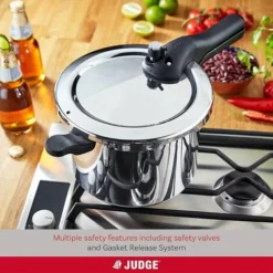 Judge 5 Litre Pressure Cooker W Steamer Basket, Divider Insert & Trivet, Large -Kitchen Appliances Store 84693933 4