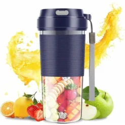 USB Rechargeable Portable Wireless Mini Mixer, 300ml, Waterproof, Suitable For Travel, Home, Office, Sports, Outdoor, Without BPA (blue)