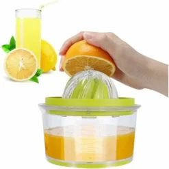 Manual Citrus Squeezer Lemon Squeezer, 4 In 1 Citrus Squeezer Manual Orange Squeezer, Orange Squeezer With 400ml Container, Plastic Lemon Squeezer, Citrus Squeezer, Citrus And Fruit Squeezer, Multi-Wa