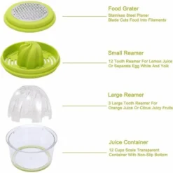 Manual Citrus Squeezer Lemon Squeezer, 4 In 1 Citrus Squeezer Manual Orange Squeezer, Orange Squeezer With 400ml Container, Plastic Lemon Squeezer, Citrus Squeezer, Citrus And Fruit Squeezer, Multi-Wa -Kitchen Appliances Store 85883018 3