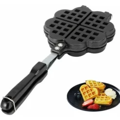 Waffle Baking Pan Baking Pan DIY Waffle Maker Waffle Cake Mold Baking Pan Waffle Mold Waffle Baking Pan Baking Pan Household Gas Stove Cooking Accessories